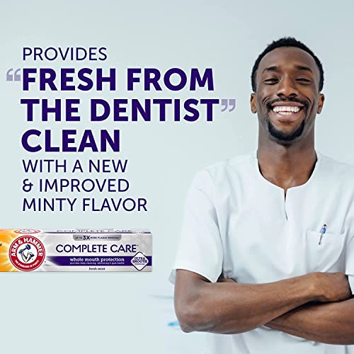 Arm & Hammer Complete Care Stain Defense Fluoride Anticavity Toothpaste, 6 oz (Pack of 6) (Packaging May Vary) (Packaging May Vary)