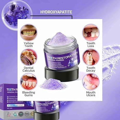 Odalit Teethrestoration Mineral Powder, Teeth Whitening & Strengthening, Breath Fresh Protect Teeth and Gums and Solve Oral Problems (1)