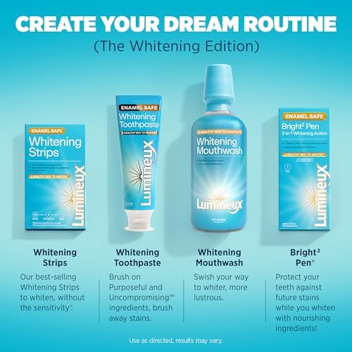 Lumineux Teeth Whitening Mouthwash, 16 Oz. 2 Pack - Peroxide Free - Whitening Without The Sensitivity - NO Alcohol, Fluoride & SLS Free