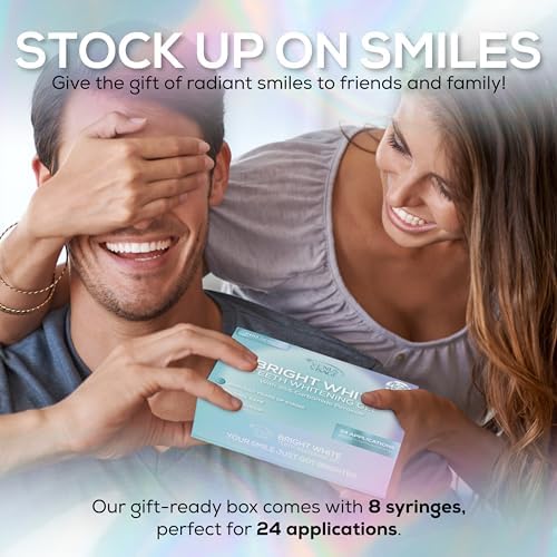 Venus Visage Teeth Whitening Gel Refill Kit Syringes (8 Pack) - 35% Carbamide Peroxide Teeth Whitener - No Sensitivity Teeth Whitening Gel for Trays - Teeth Whitening Kit Syringes for Brighter Smile