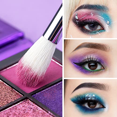 Jessup Eye Makeup Brushes Set Professional 15pcs with Eyeshadow Blending Concealer Eyebrow Eyliner Brush (Pearl Black/Silver)
