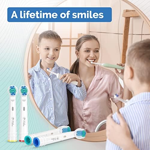 Replacement Toothbrush Heads Compatible with Oral B Braun - 16 Pack Milos Professional Electric Toothbrush Heads Deep Clean Brush Heads Compatible with Oral-B 7000/Pro 1000/9600/ 5000/3000/8000
