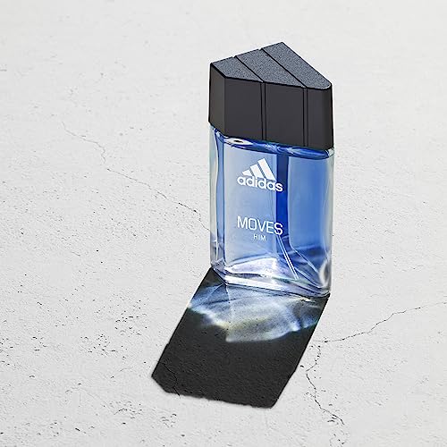 Adidas Moves For Men Eau De Toilette Spray, 1 Fl Oz & Moves for Him Body Fragrance for Men, 2.5 fl oz, Liquid, Grapefruit