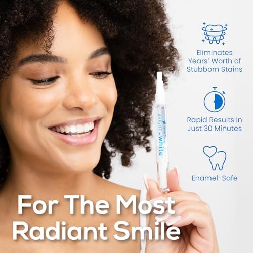 Venus Visage Award Winning Teeth Whitening Pen, 20+ Uses - Teeth whitening Gel Professionally formulated - Best Teeth whitening kit Teeth Whitener - Low Sensitivity (Mint) (0.07 Fl Oz (Pack of 4))