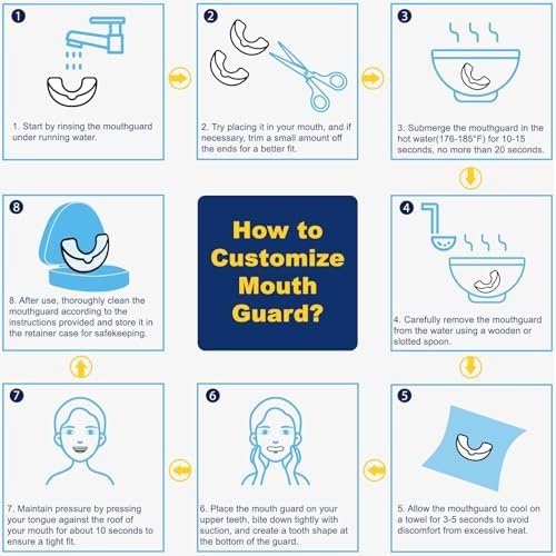 Mouth Guard for Grinding Teeth at Night, Night Guards for Teeth Grinding, Mouthguards for Grinding of Teeth, Bite Guard for Teeth Clenching Nighttime, Mouth Guard for Sleeping, 2 Sizes
