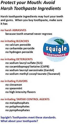 Squigle Enamel Saver Toothpaste (Canker Sore Prevention & Treatment) Prevents Cavities, Perioral Dermatitis, Bad Breath, Chapped Lips - 2 Pack