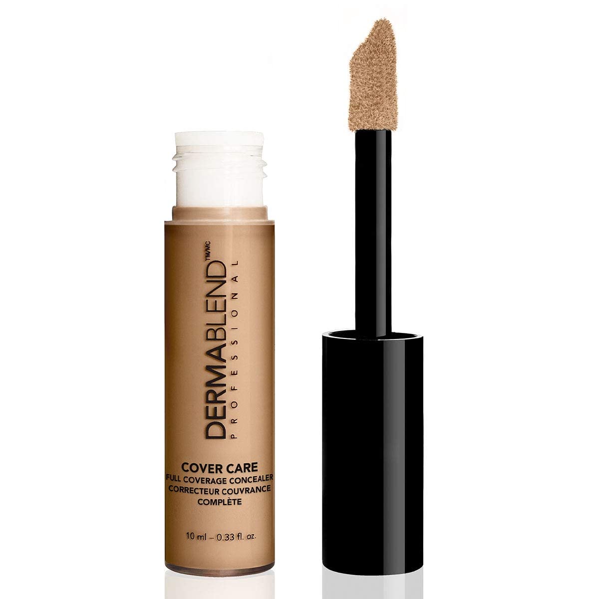 Dermablend Cover Care Concealer, Full Coverage Concealer Makeup and Corrector for Under Eye Dark Circles, Acne & Blemishes, 24-Hr Hydration, Matte Finish, XL Applicator