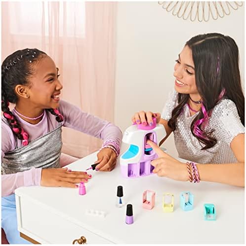 Cool Maker, GO Glam U-nique Nail Salon with Portable Stamper, 5 Design Pods and Dryer, Nail Kit Kids Toys for Ages 8 and up