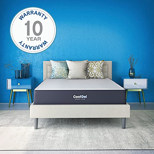 Cool Gel 10 Inch Full Size Mattress Memory Foam Medium Firm, Gel Memory Foam Mattress Full Matress Cooling, Made in the USA, 10" Depth with Pressure Relief, CertiPUR-US Certified No Fiberglass, Bed