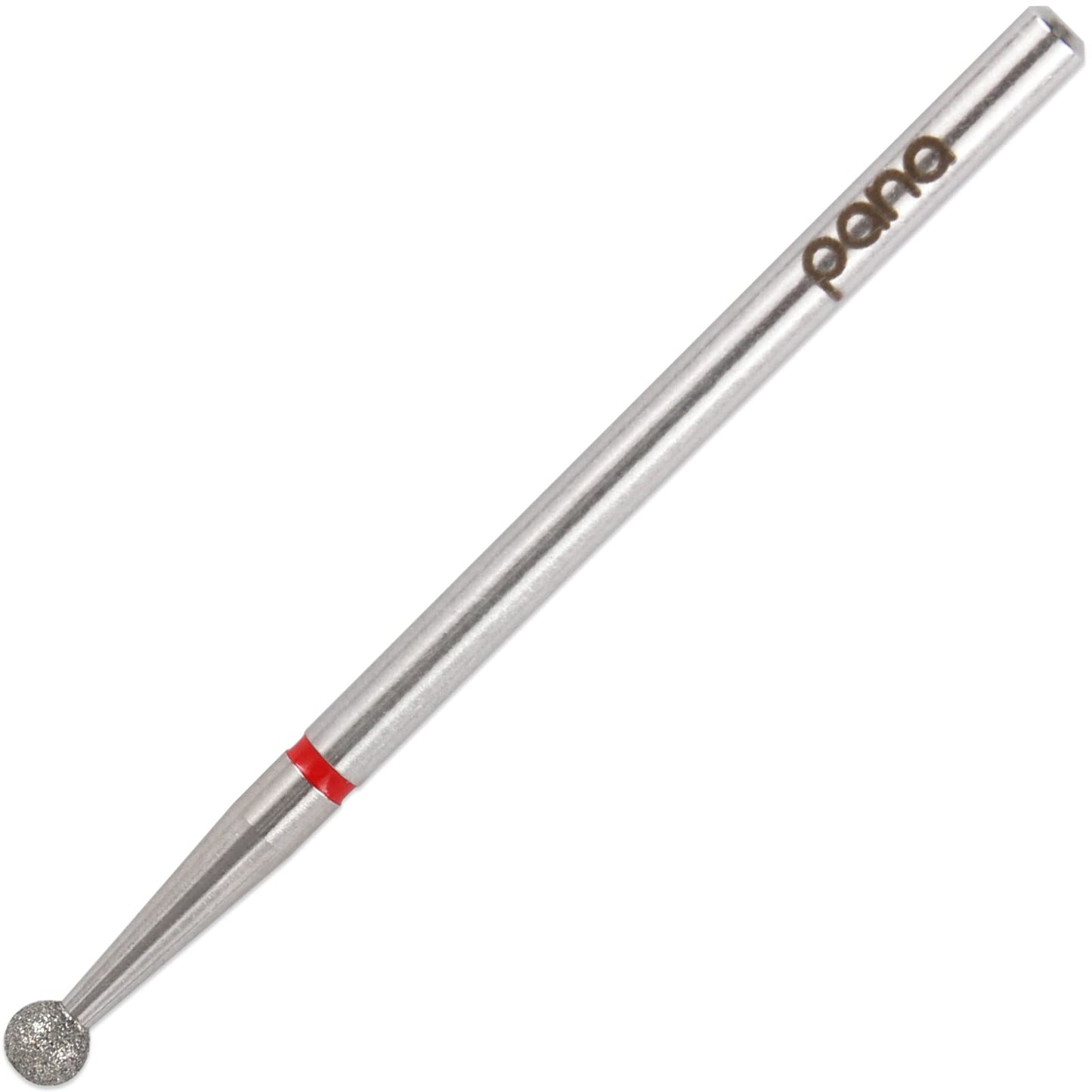 PANA 3/32” Diamond Nail Drill Bit (Fine Grit) - Professional Cuticle Nail Drill Bits for Acrylic Gel Nails Dry Manicure Pedicure Shape Remove Tools (Ball Bit, Style 03)