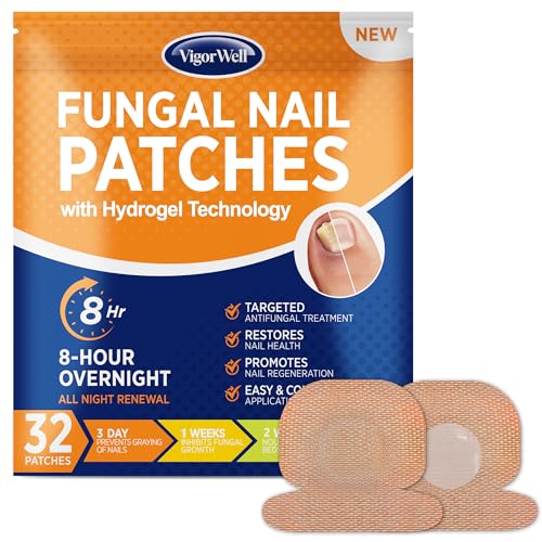 Toenail Fungus Treatment Extra Strength: (Small) 32 Patches with Hydrogel for Overnight Repair Fungus Nail Treatment For Toenail - Nighttime Nail Patches Visible Results in 8 Hours