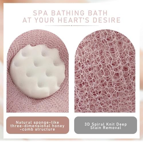 Super Soft Sunflower Suction Cup Bath Ball, 2025 New Sunflower Suction Cup Bath Ball, Loofah Body Scrubber Shower Sponge, Super Soft Exfoliating Bath Sponge for Women Men (Purple & Apricot)