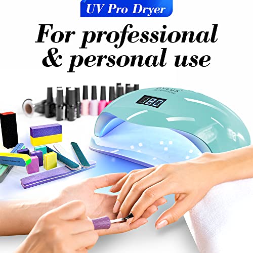 Tiffany UV LED Nail Lamp - 180W Professional Gel Polish Light with 57 Bulbs, 16 Files & Buffers