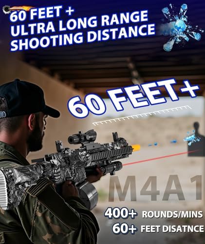Electric Gel Ball Blaster, High Speed Automatic Splatter Ball Blaster with 50000+ and Goggles, Rechargeable Splatter Ball Toys for Outdoor Activities Game Party-Black