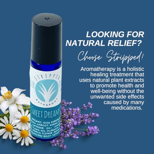 SWEET DREAMS Roll On Relaxation Aromatherapy | Night Time Unwind Support Blend w/Lavender, Neroli & Chamomile Essential Oils | Stocking Stuffer Idea