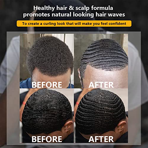 Wave Pomade for Men Strong Hold Easy Wash 360 Wave Training Hair Cream, Waves Grease for Men Promotes Layered Waves, Moisture, Control and Silky Shine Pomade Brushe Silky Durag Cap Set