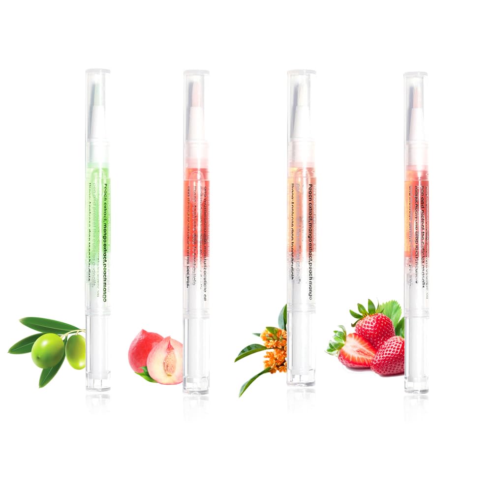 4pcs Cuticle Oil Cuticle Pen Cuticle Pen Nail Nutrition Oil Repair Nail Care Essential Oil Moist Cuticle Oil Pen for Nails cuticle oil