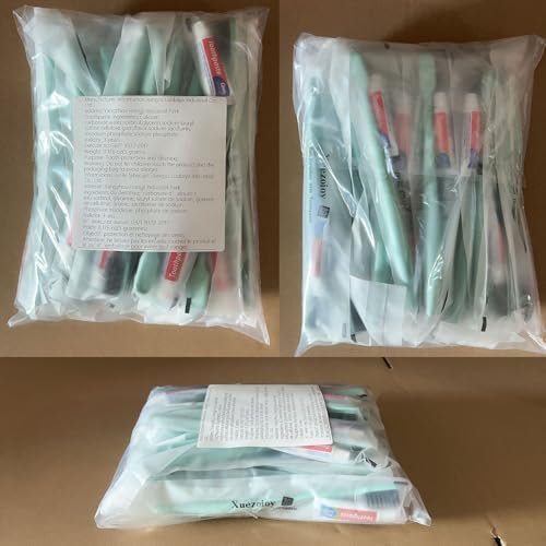 Disposable Toothbrushes with Toothpaste,30 Pack Green Individually Wrapped Disposable Travel Toothbrushes Kit in Bulk for Homeless,Nursing Home,Hotel,Charity