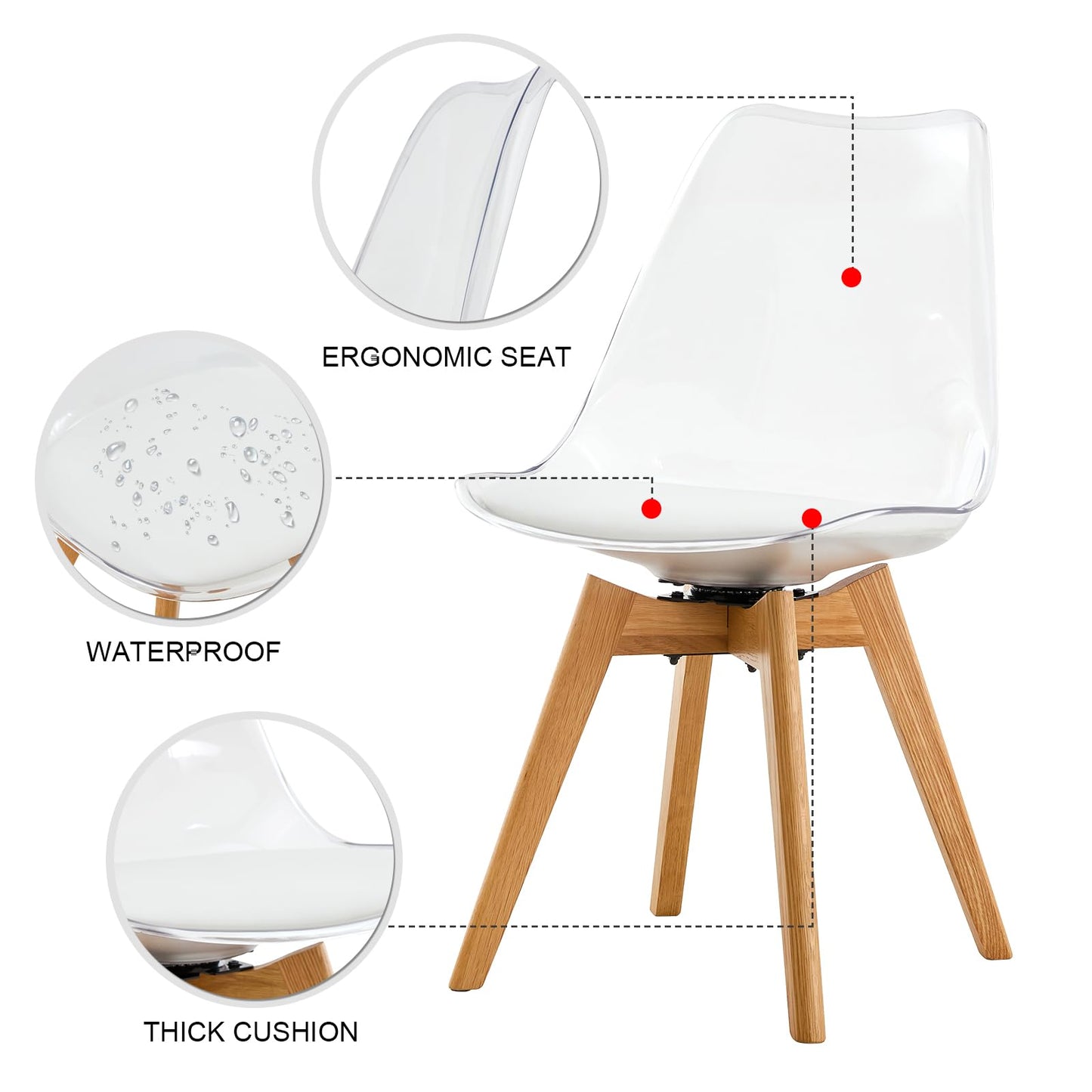 JEARGE 35-47" Marble Dining Table Set for 4, Extendable Dining Table Set for 4, Stone Table Top with Wood Stand, Small Transformer Dining Set Ideal for Small Spaces and Apartments