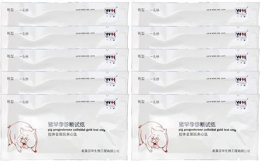 10Pcs Pig Pregnancy Tester Strips - Early Pregnancy Diagnosis Tool for Sows - Accurate and Easy-to-Use Pig Pregnancy Test Kit - Ideal for Early Detection