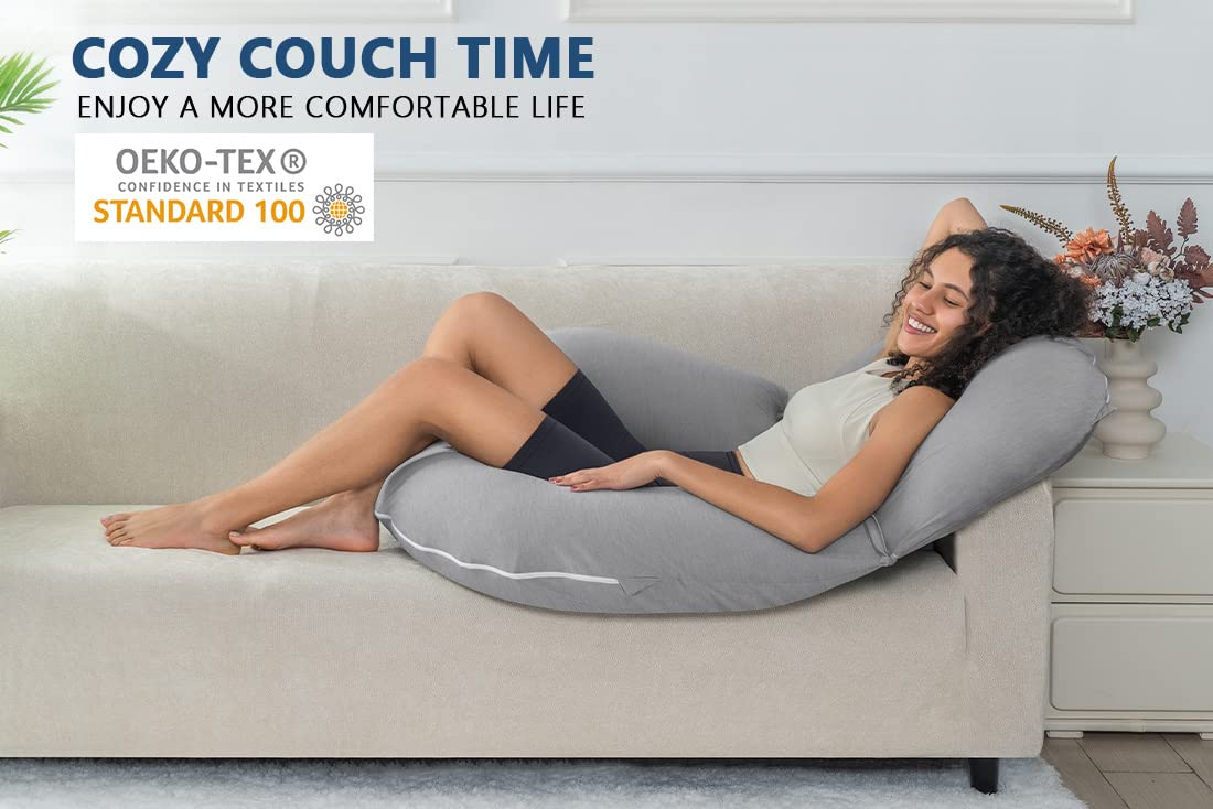 INSEN Reading Pillow, Back Pillow for Sitting in Bed for Reading, Nurse & Relax, Reading Pillow for Adults, Moms & Kids, Sit Up Pillow for Bed