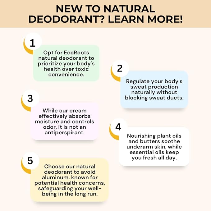 ECO ROOTS Natural Deodorant for Women & Men | Organic Deodorant Cream Non Aluminum | Baking Soda Free Healthy Deoderant for Body & Private Parts | All Vegan Pit Paste Zero Sweat | Eucalyptus Scent