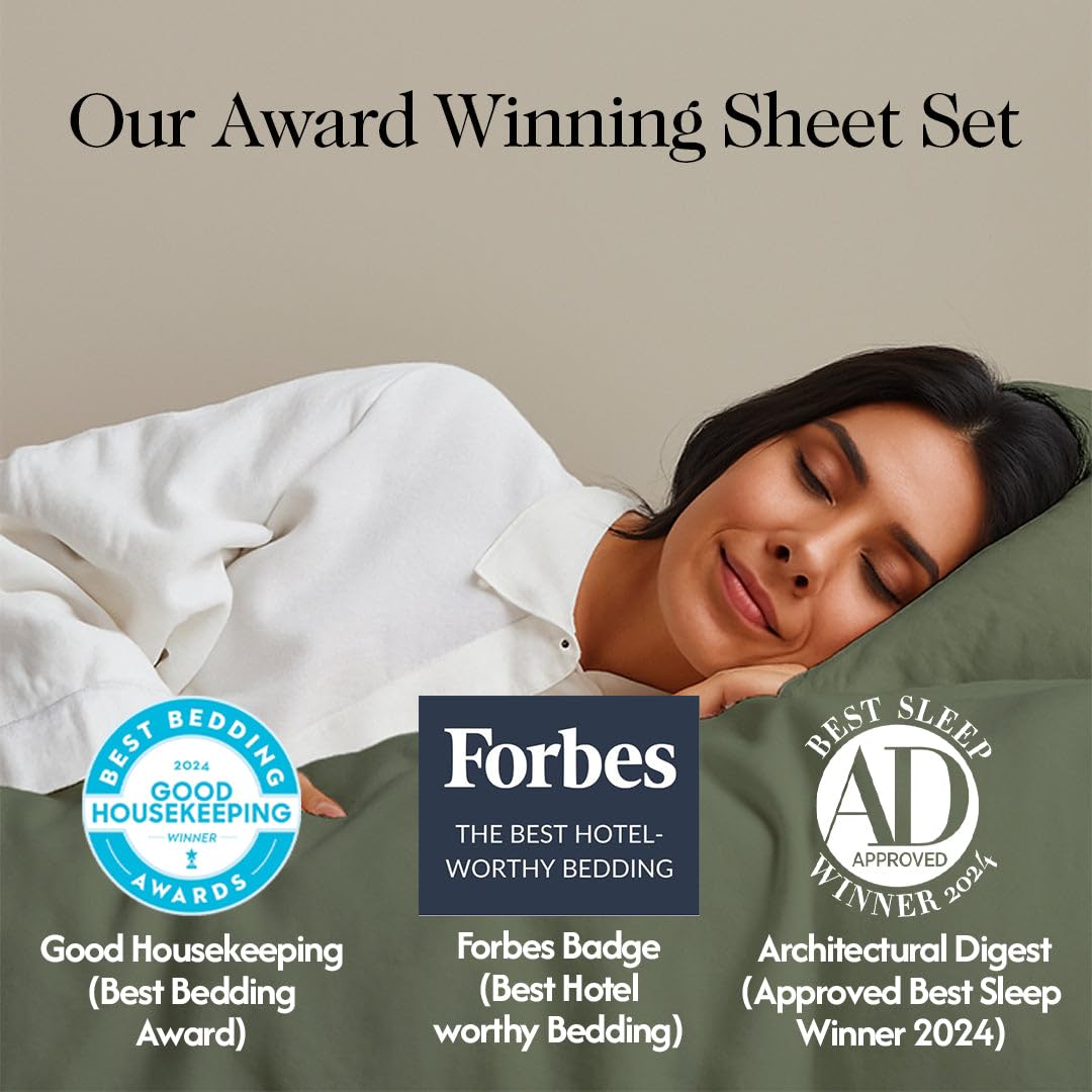 Certified Giza Egyptian Cotton Sheets, Full Size Bed Sheets - Genuine 400 Thread Count - Hotel Luxury, Skin Friendly, Breathable, Naturally Silky Sateen Sheets, Oeko-TEX Certified