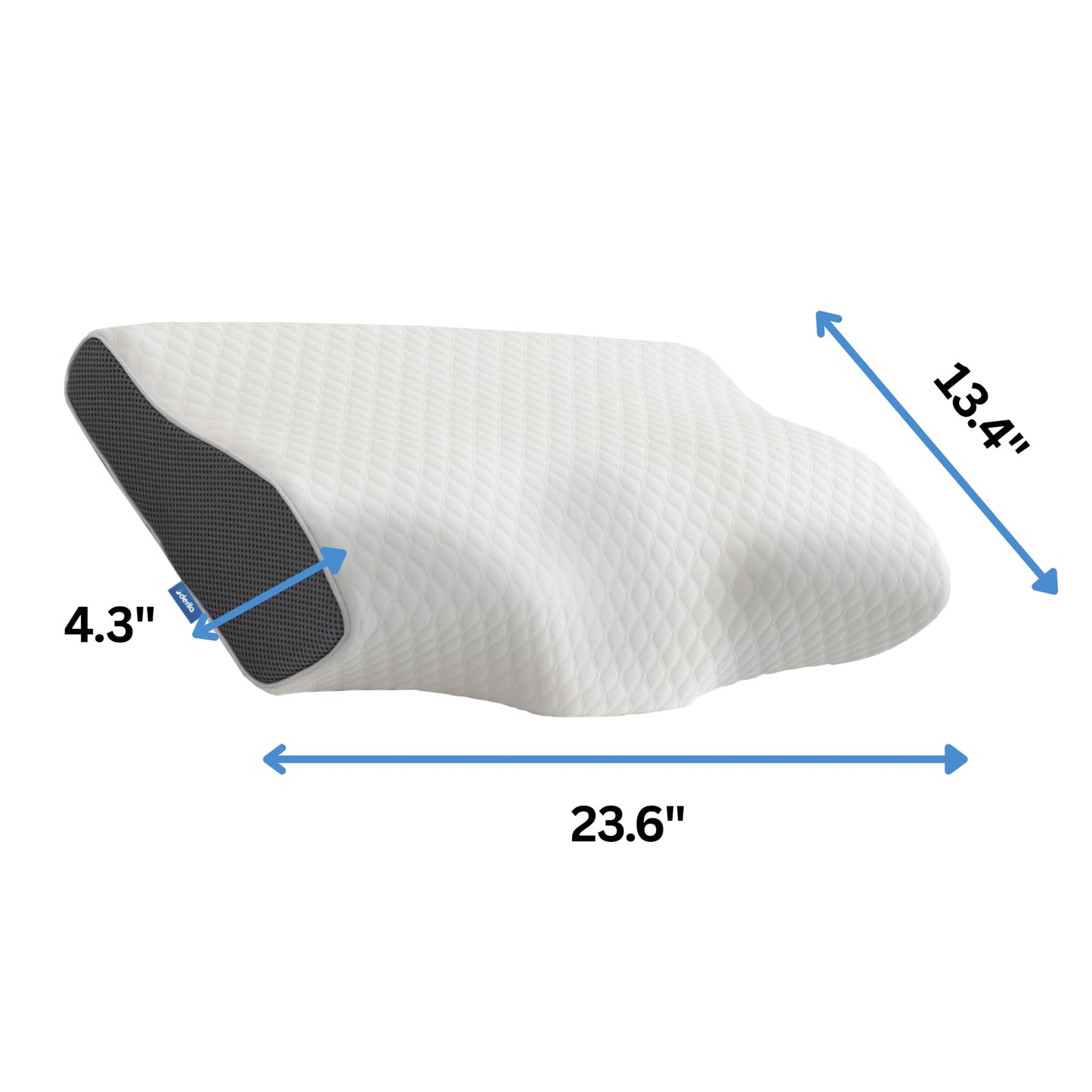 Derila King Size Neck Pillow for Sleeping, Ergonomic & Cervical Pillow for Neck Support & Relief, Memory Foam Side Sleeper Pillows, Bed Contour Pillows for Back, Stomach Sleepers