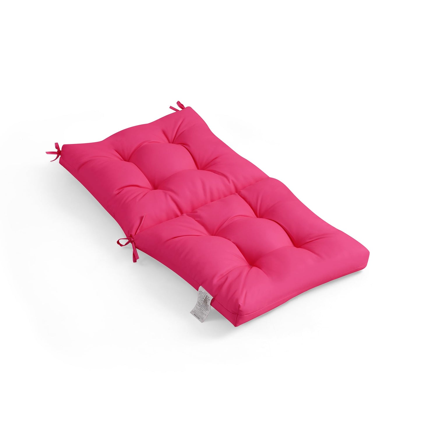 ADLIVWYD Seat & Back Combined Outdoor Chair Cushion Set, Comfort Tufted Replacement Dining Chair Cushion with Ties for Patio Furniture, 40x20x4 inches (Pink)
