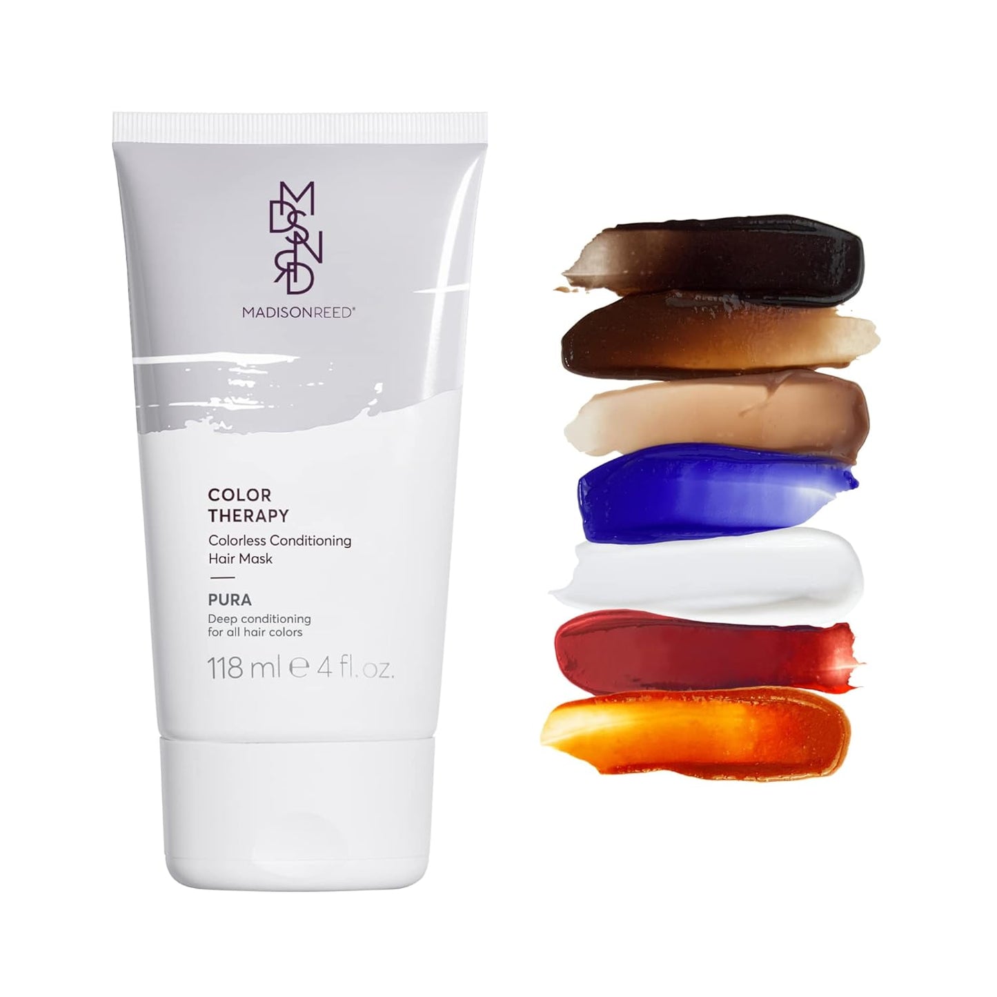 Madison Reed Color Therapy, Pura, Deep Conditioning Hair Mask & Restorative Treatment, Adds Intense Hydration, Keratin & Argan Oil, 4 Fl Oz (118 mL)