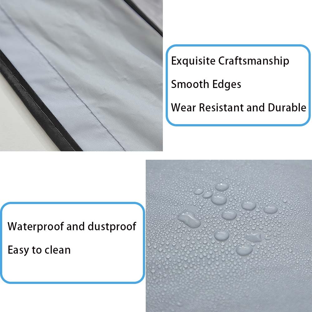 Large Garment Bags for Hanging Clothes with Zipper, Hanging Garment Bags for Closet Storage, Clothes Protector Bags to Keep Dust and Moisture off Clothes (silver gray, 23.6x39.3x39.3)