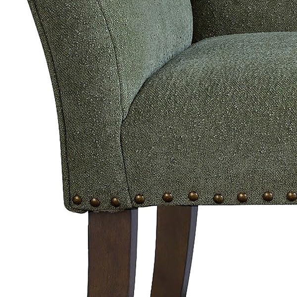 Madison Park Accent Bench, Plush Upholstered, Nailhead Trim, & Padded Seat Entryway Bench Small, End of Bed Bench with Back, 49.5" W x 19.25" D x 23" H, Green