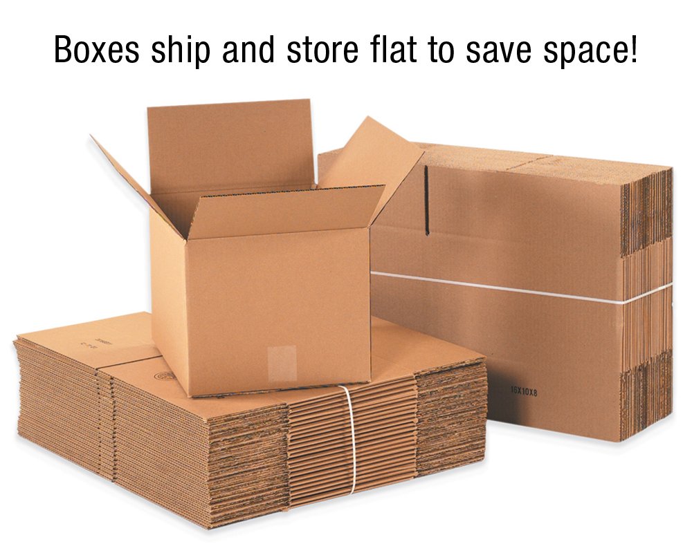 BOX USA Wardrobe Moving Boxes, 24"L x 20"W x 46"H, Packing and Moving, Hanger Bar Sold Separately, Kraft (Pack of 5)