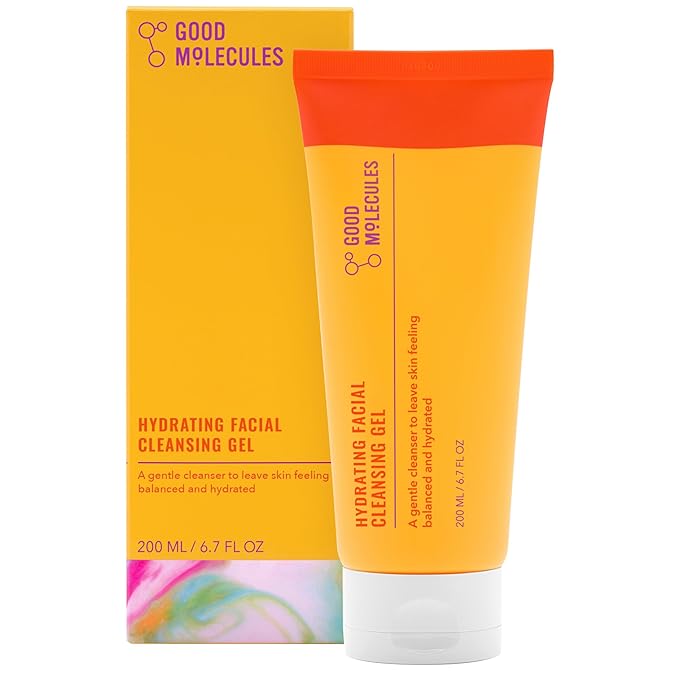 Good Molecules Hydrating Facial Cleansing Gel - Face Wash with Rosewater and Pineapple Extracts to Brighten, Cleanse, and Moisturize - Facial Cleanser, Skin Care