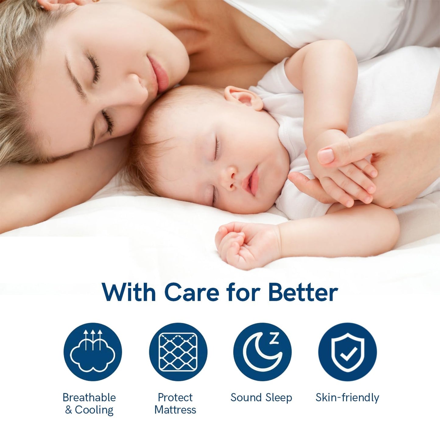 ELEMUSE Queen Mattress Topper for Back Pain, Extra Thick Mattress Pad Cover, Plush Soft Pillowtop with Elastic Deep Pocket, Overfilled Down Alternative Filling