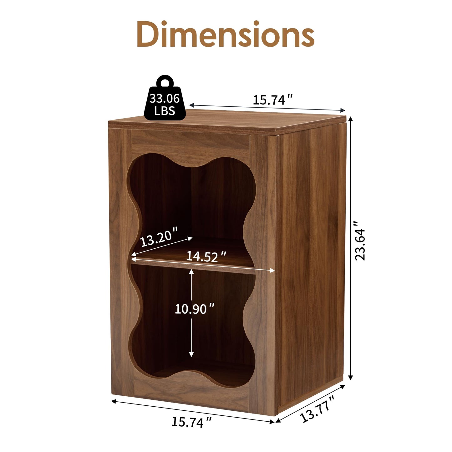 Night Stands for Bedrooms Set of 2, Bedside Table Bedroom Nightstand with Open Shelf Storage, Modern Wood Night Side Bed Table for Bedroom, Living Room, Dorm, Home Office, Small Spaces