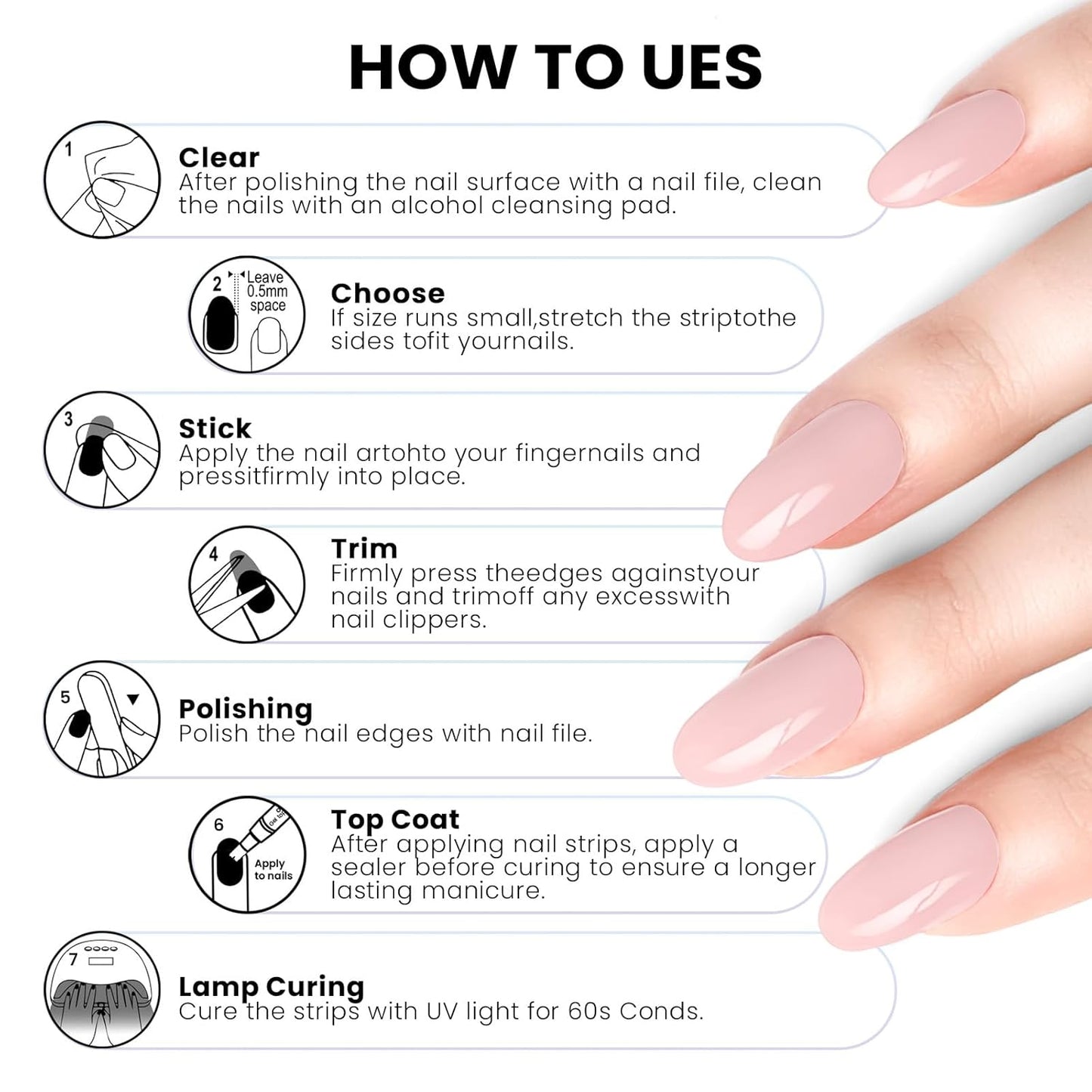 Semi Cured Gel Nail Strips | Built-In Gel Top Coat | UV Light Required | Salon Quality, Easy Application And Removal (Ruby Glitter Gradient)