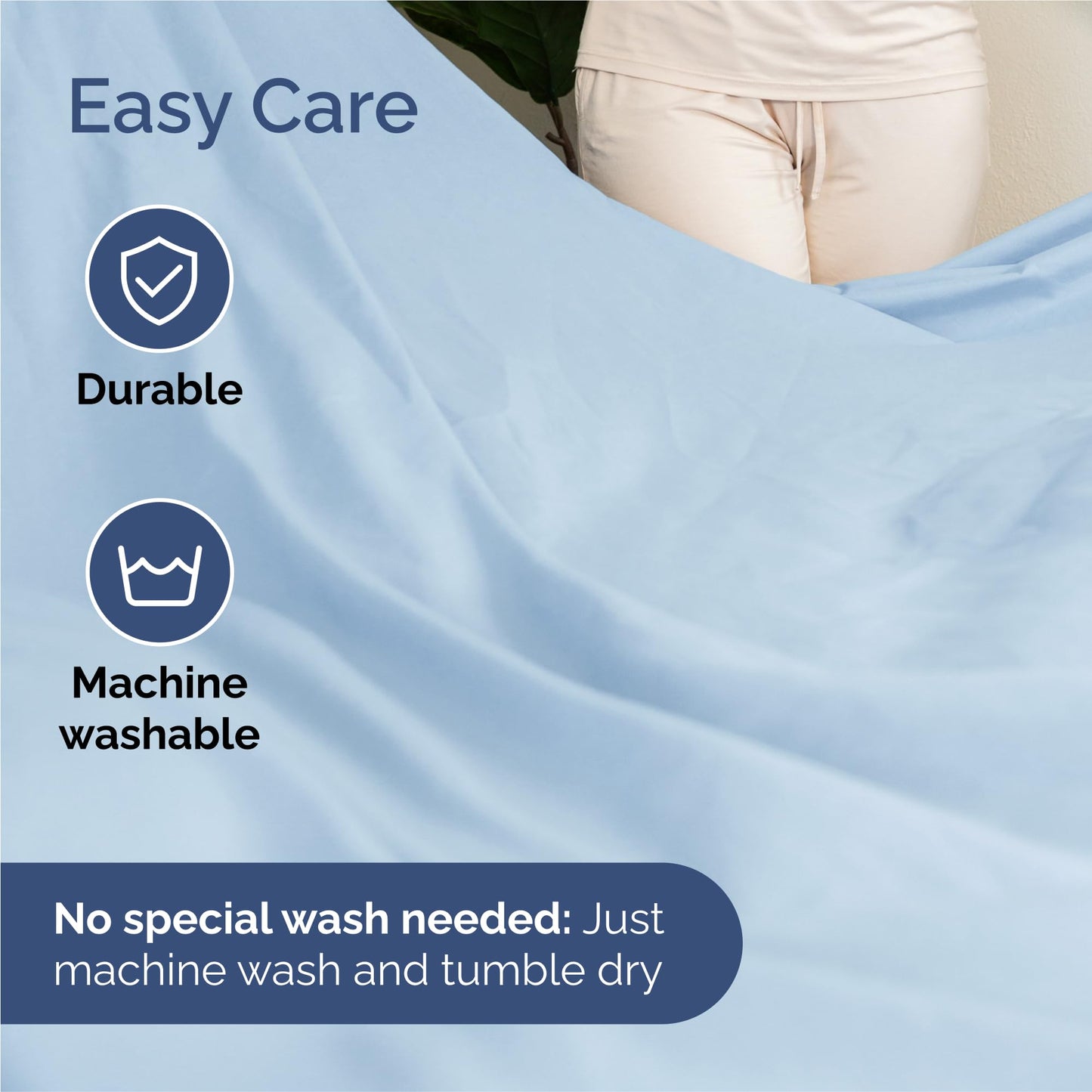 Split King Size 5 Piece Sheet Set - Comfy Breathable & Cooling Bed Sheets Set - Hotel Luxury Bedding for Women, Men, Kids, Teens, Boys & Girls - Deep Pockets and Wrinkle Free - Oeko-Tex - Light Blue