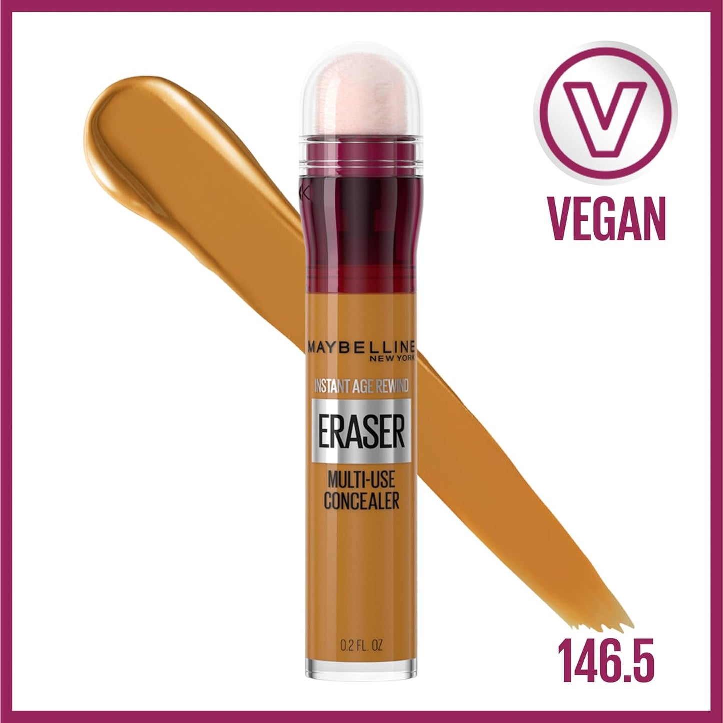 Maybelline Instant Age Rewind Eraser Dark Circles Treatment Multi-Use Concealer, 146.5, 1 Count (Packaging May Vary)
