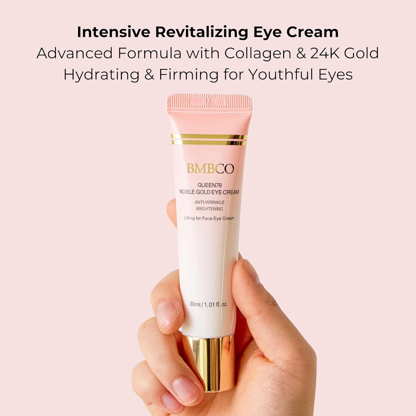 BMBCO 24K Gold Eye Cream – Dark Circle & Wrinkle Treatment, Hydrating & Brightening Under Eye Care, Anti-Aging & Firming for Fine Lines, Korean Skincare for Women & Men