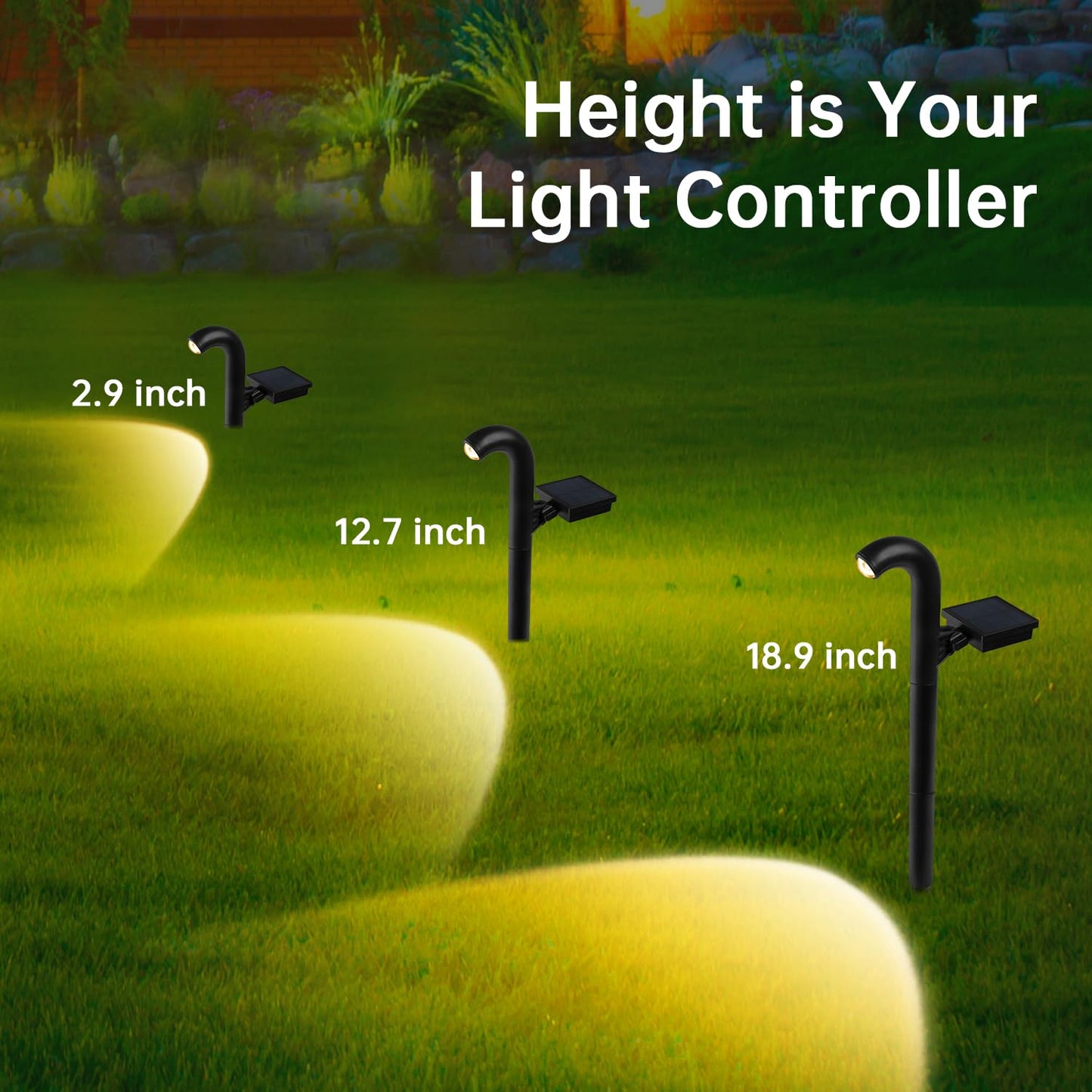 Mrzxy Solar Pathway Lights Bright LED Waterproof 3000K Convex Lens for Lawn, Path, Walkway, Pathway Lighting (Warm White, 6 Pack)