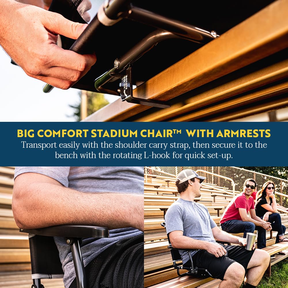 GCI Outdoor Big Comfort Stadium Chair with Armrests