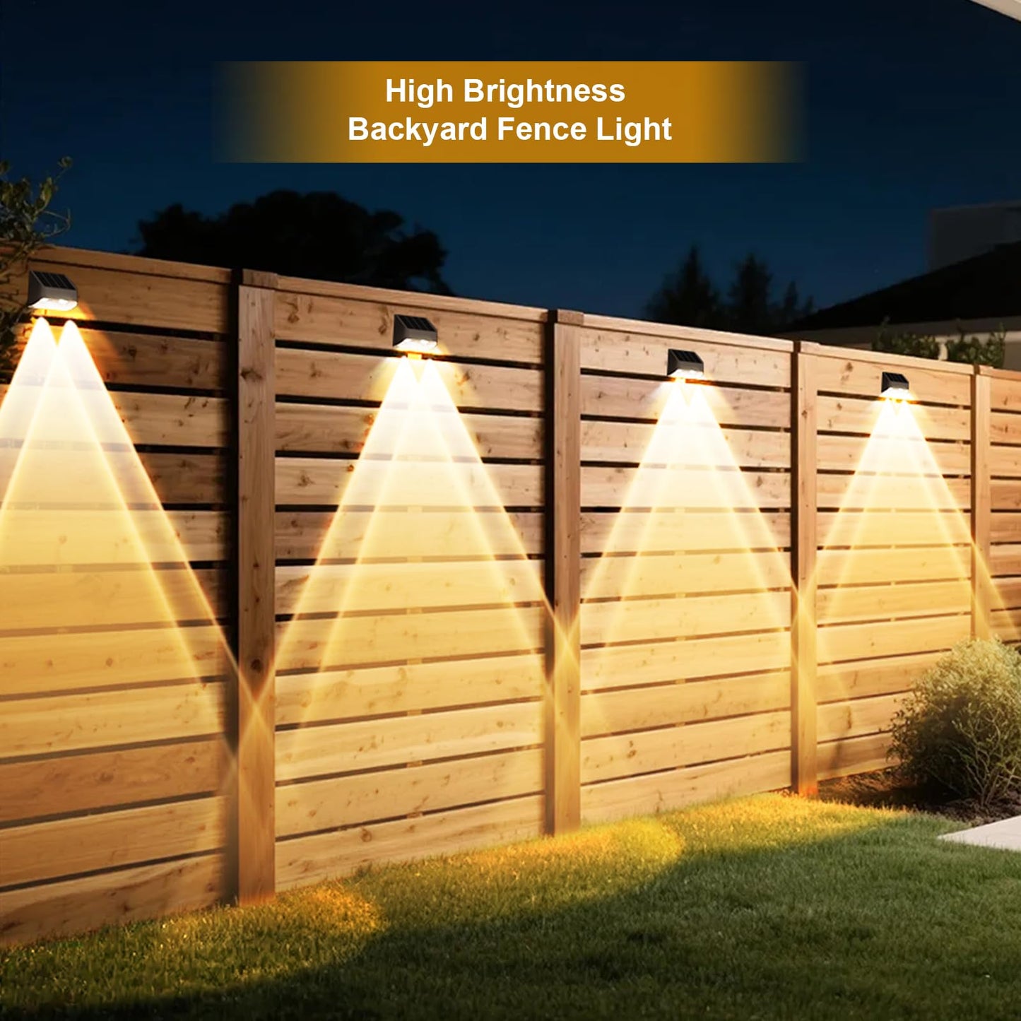 Super Long Lasting Solar Fence Lights Outdoor,Deck Lights Waterproof,Perfect for Winter and Rainy Days,Dusk to Dawn High Brightness Solar Lighting for Wall,Stair,Step,Yard,Patio,Backyard(12 Pack)