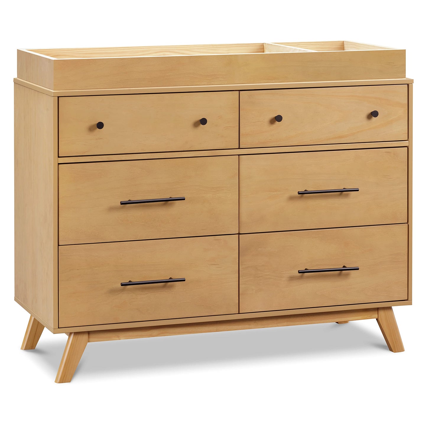 DaVinci Otto 6-Drawer Baby Dresser for Bedroom - GREENGUARD Gold Certified - Multi-Purpose Storage Double Chest of Drawers for Boys and Girls - Dresser for Kids Bedroom, Living Room, Nursery - Honey