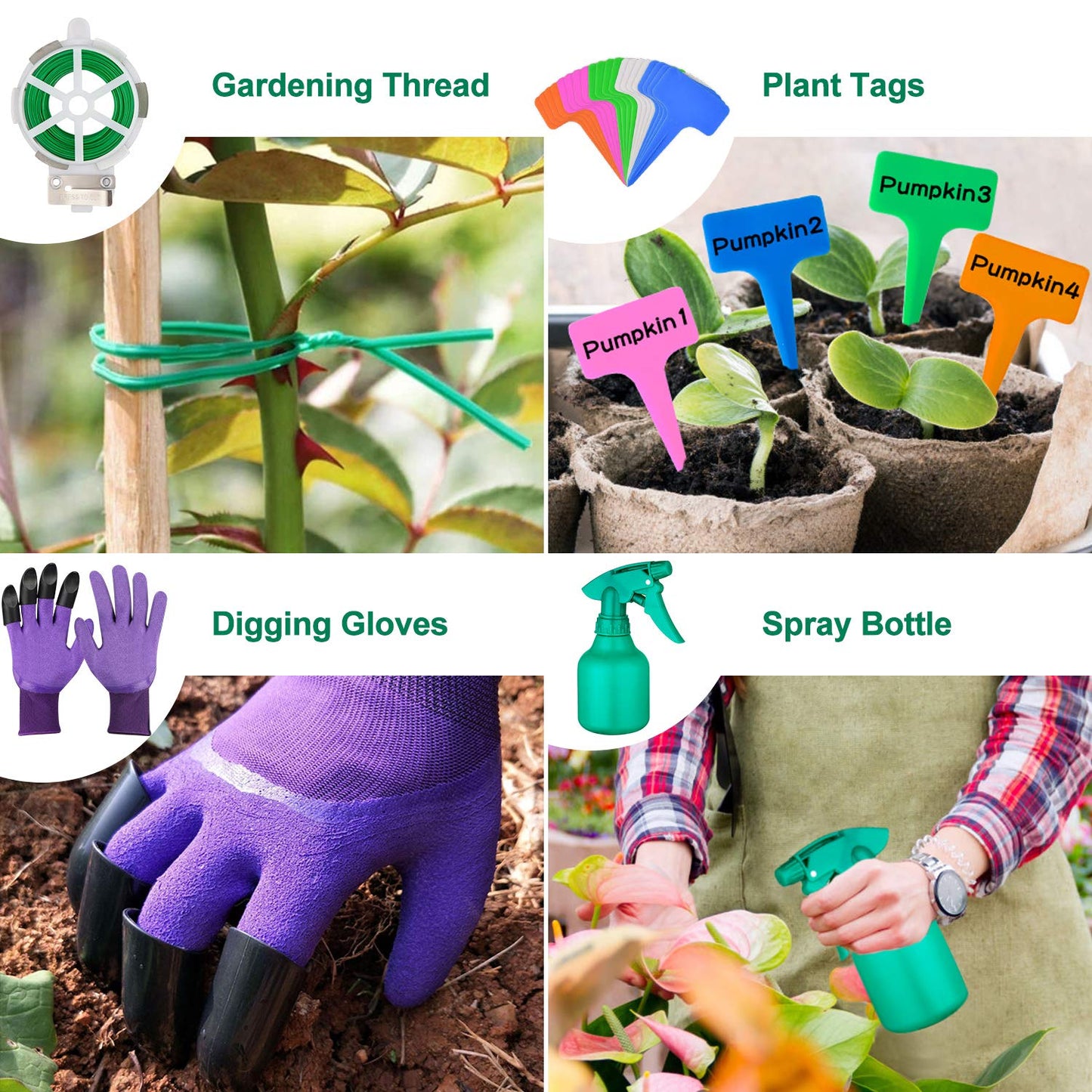 Tudoccy Garden Tools Set 83 Piece, Succulent Tools Set Included, Heavy Duty Aluminum Gardening Tools for Gardening, Non-Slip Ergonomic Handle, Durable Storage Tote Bag, Gifts for Men Women