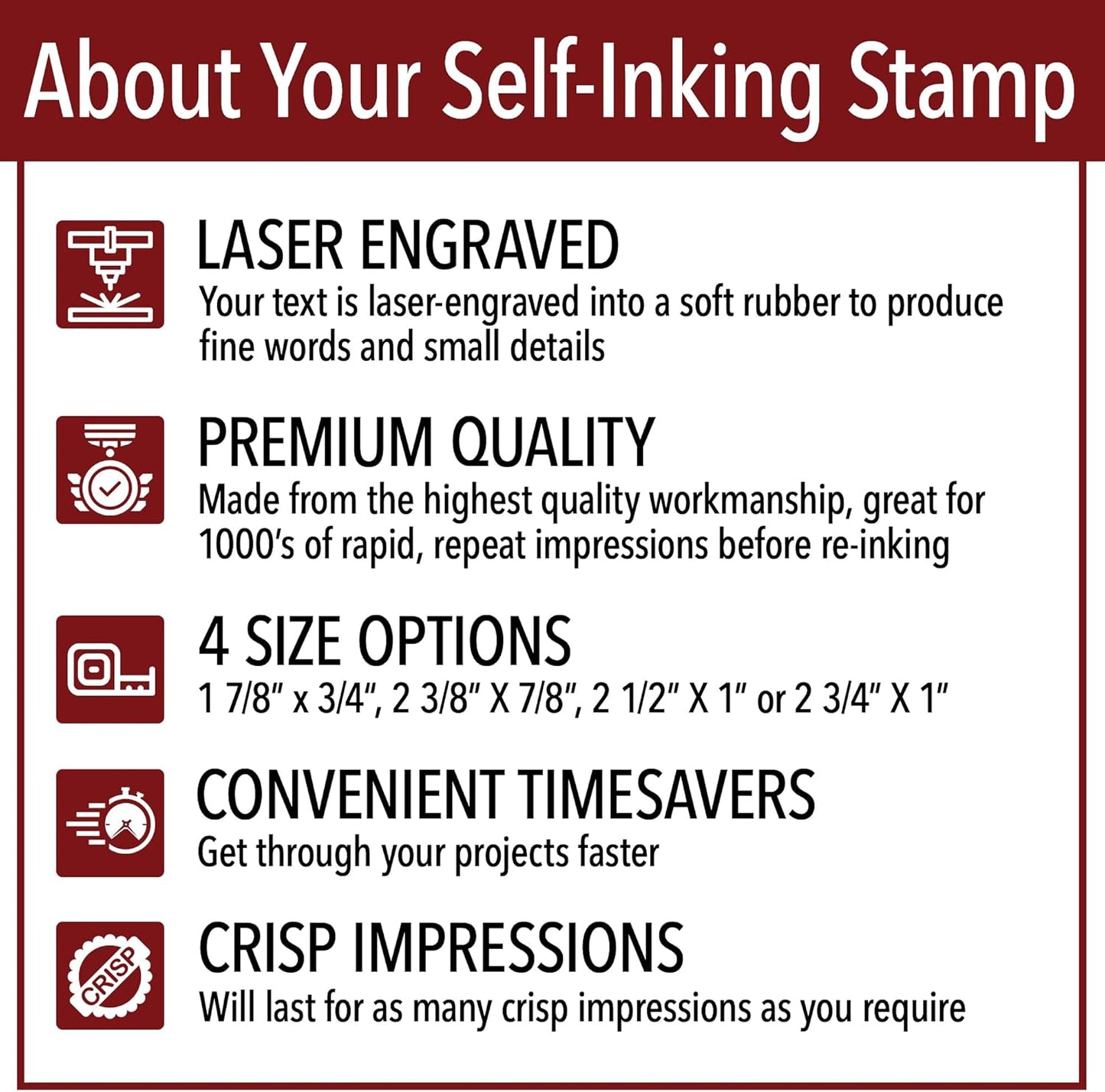 Scanned Office Stamp | 4 Different Sizes | 20 Designs | Multiple Color Options | Perfect for Quick Validation of Office Documents (Scanned, Large)