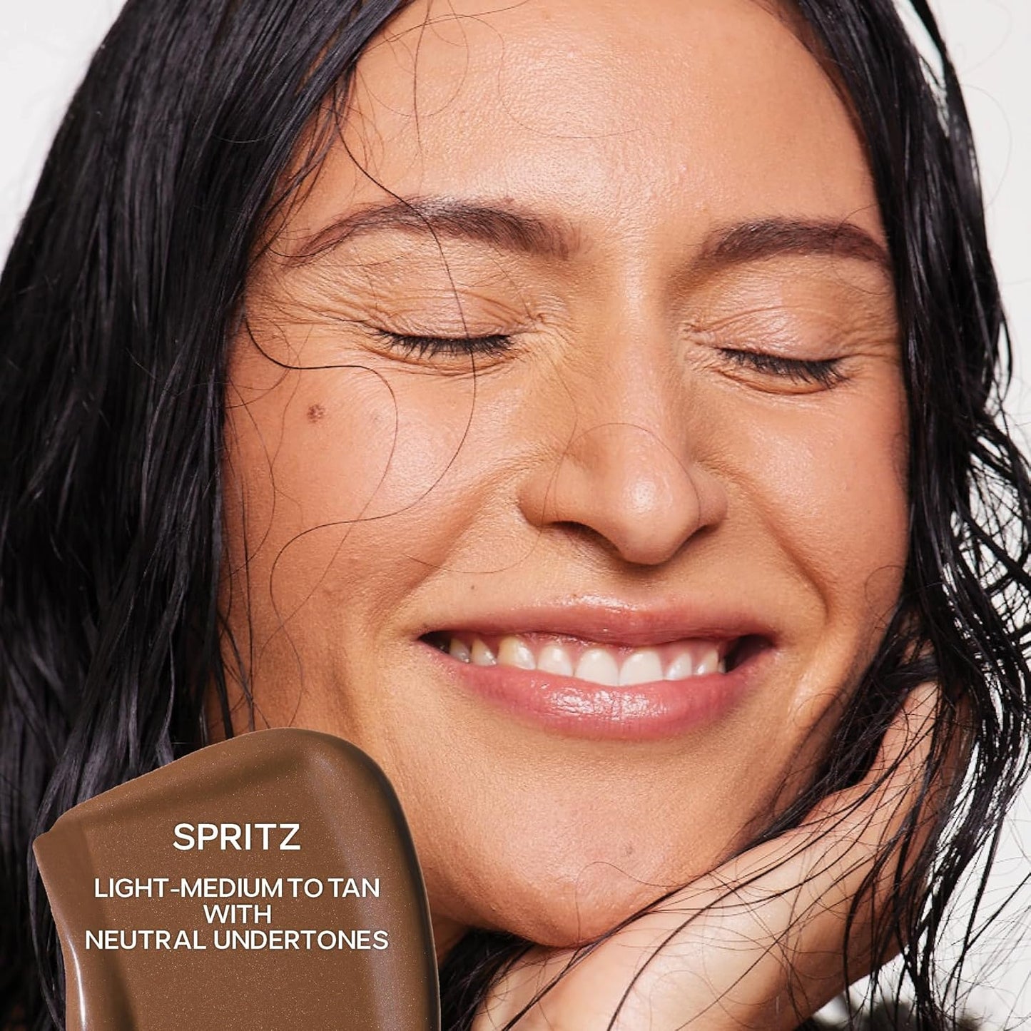 Saie Dew Bronze - Hydrating Liquid Bronzer Stick For a Sun Kissed Glow - Liquid Contour Stick Infused with Nourishing Skin Care Ingredients - Sculpted Face Makeup Essential - Spritz (0.4 oz)