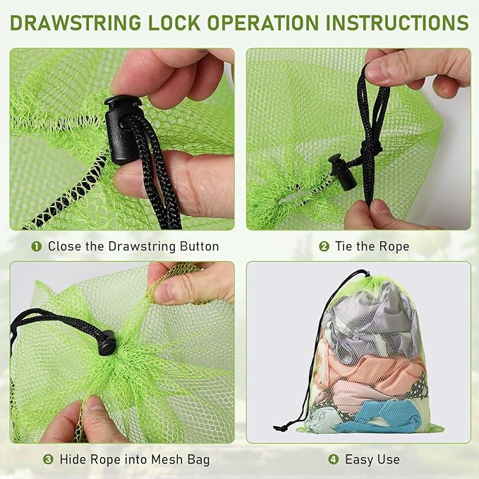 Mesh Drawstring Bag Durable Delicate Mesh Laundry Bag Multicolor Nylon Mesh Bag
