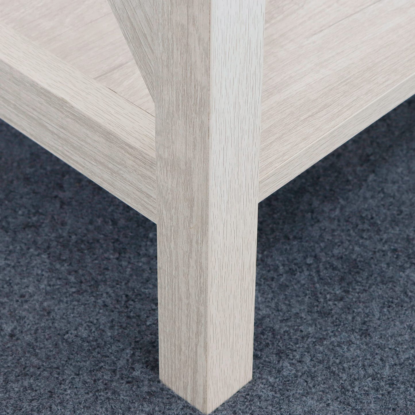 Rainbow Sophia Side Table End Table for Living Room, Farmhouse Accent Wood Nightstand for Bedroom with 2-Tier Storage, Sargent Oak/Dark Walnut