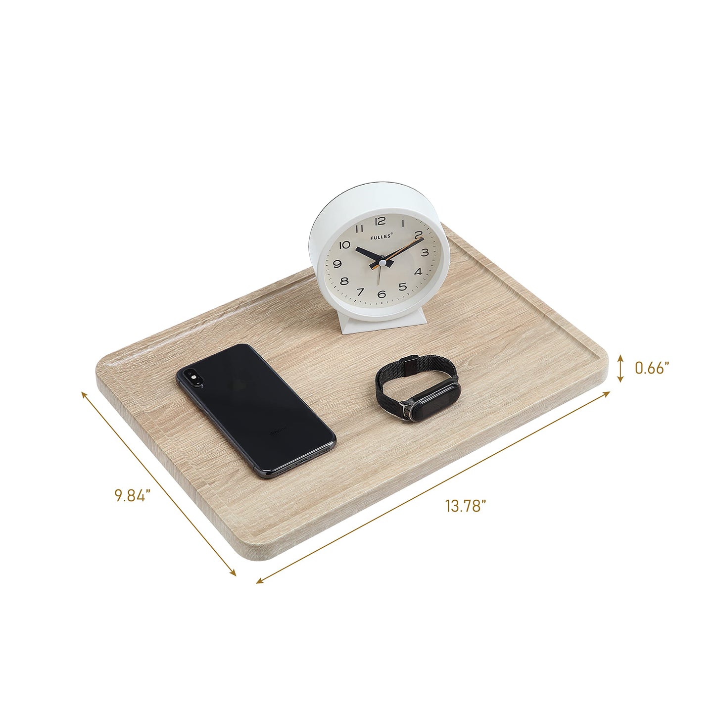 SunnyPoint Bedside Shelf, Office Divider - Clamp on Shelf for Bunk, Lofts & Bed Frame (Standard - 13.78" X 9.84" X 2.21", Natural Wood)